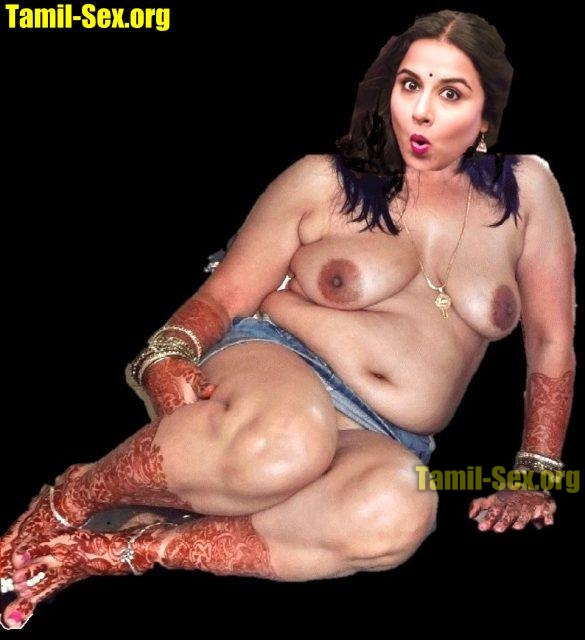 Nude navel Vidya Balan topless boobs without bra
