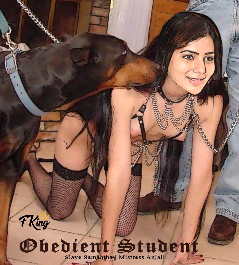 Samantha Akkineni bondage tied slave sex with dog