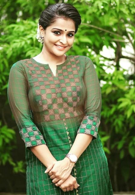 Remya Nambeesan sexy boobs visible without bra in transparent dress