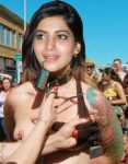 Samantha Akkineni public disgrace bra cut off nipple clipped slave actress