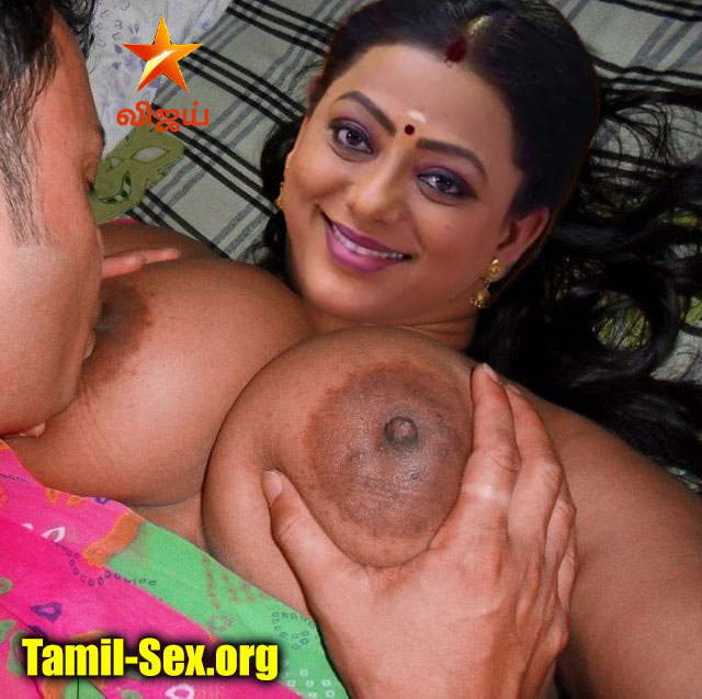 Baakiyalakshmi Serial Actress big boobs nipple sucking photo without blouse
