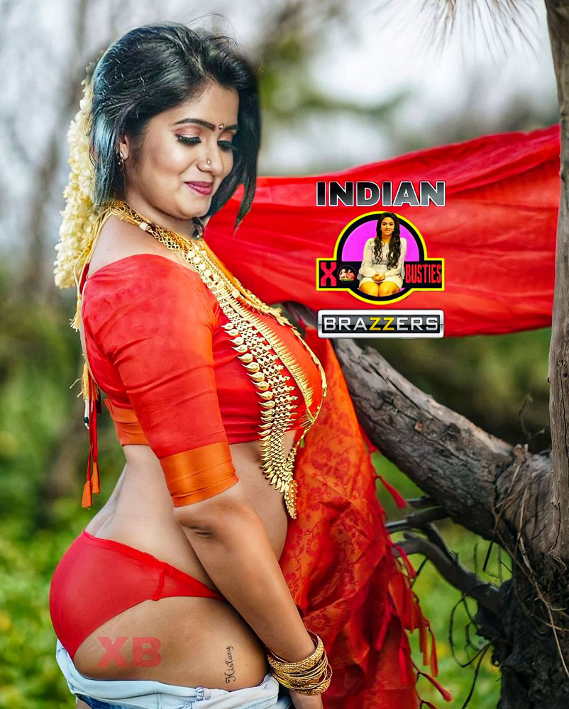 Serial actress Srithika Saneesh red hot blouse fat ass semi nude no saree