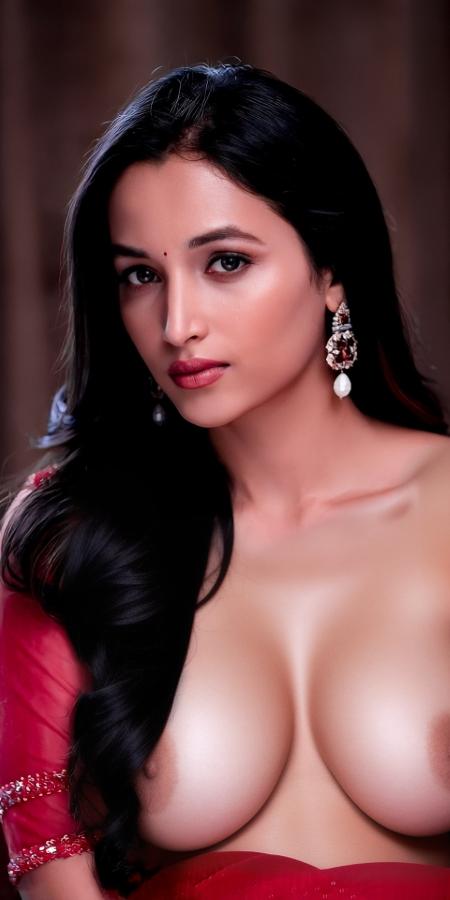 Srinidhi Shetty sexy nipple actress beauty red saree HD phone wallpaper
