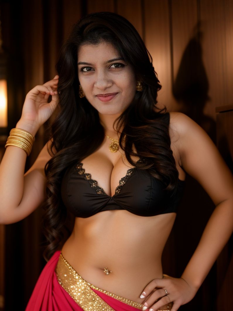 Monisha Blessy cleavage bold shoot Hot low neck bra sexy blouse outdoor pose 12 AI photos and video